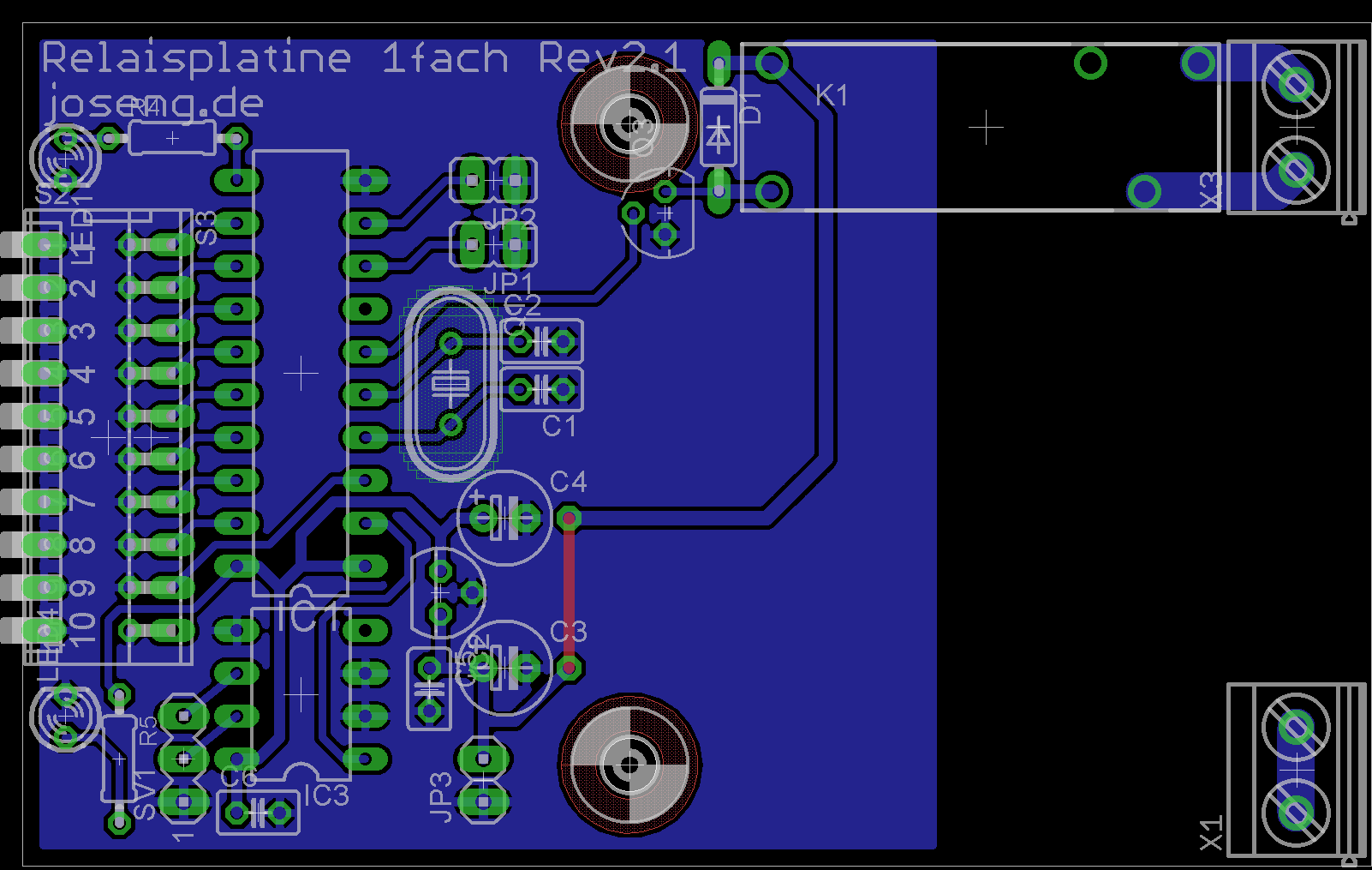 DMX-Relaisplatine 1fach Board