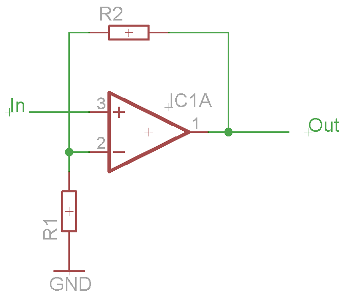 Schaltung Nichtinvertierender Verstärker