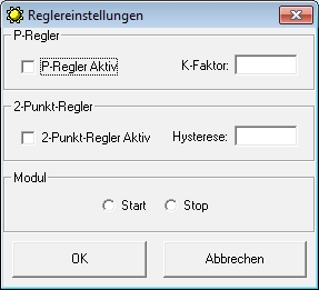 Reglereinstellungen